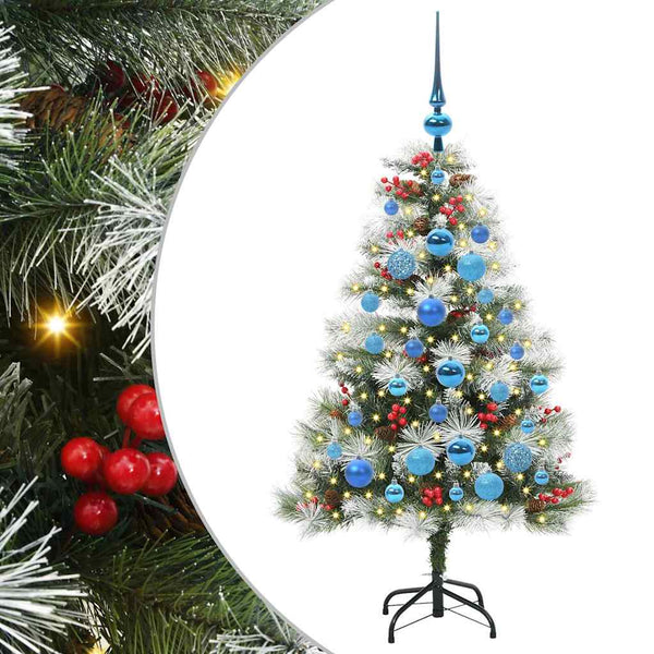 Tekojoulukuusi LED -nauhavalot Vihreä ja valkoinen 120 cm