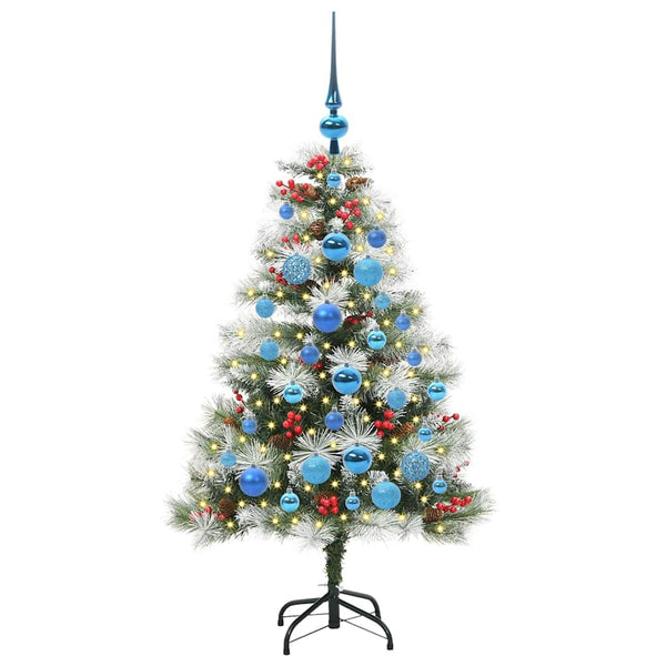 Tekojoulukuusi LED -nauhavalot Vihreä ja valkoinen 120 cm