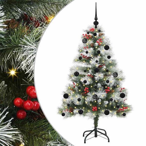 Tekojoulukuusi LED -nauhavalot Vihreä ja valkoinen 150 cm