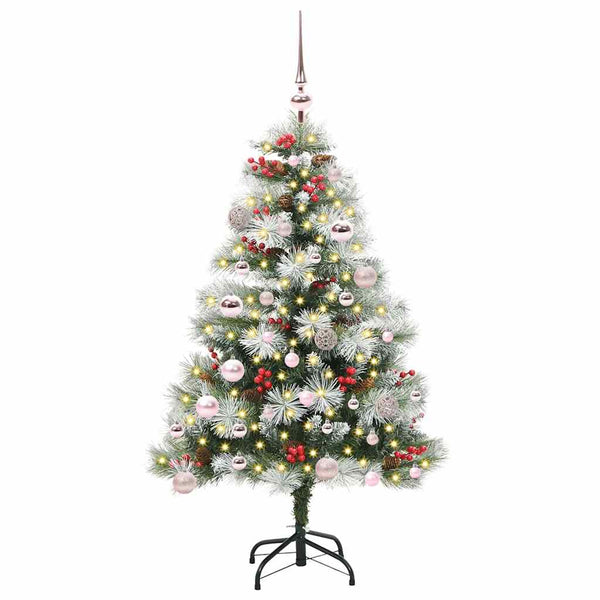 Tekojoulukuusi LED -nauhavalot Vihreä ja valkoinen 150 cm