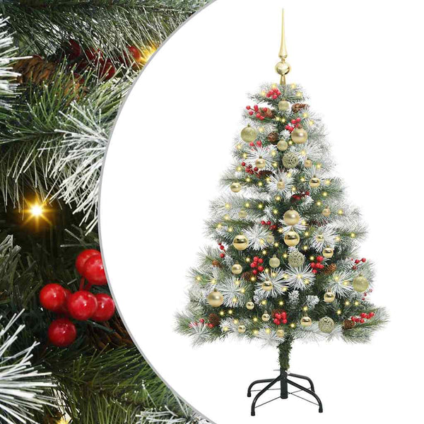 Tekojoulukuusi LED -nauhavalot Vihreä ja valkoinen 150 cm