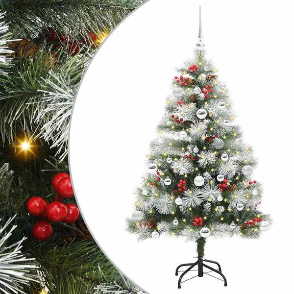 Tekojoulukuusi LED -nauhavalot Vihreä ja valkoinen 150 cm