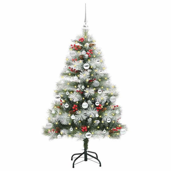 Tekojoulukuusi LED -nauhavalot Vihreä ja valkoinen 150 cm