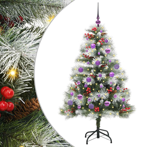 Tekojoulukuusi LED -nauhavalot Vihreä ja valkoinen 150 cm