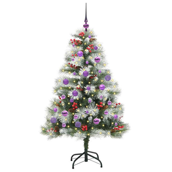 Tekojoulukuusi LED -nauhavalot Vihreä ja valkoinen 150 cm