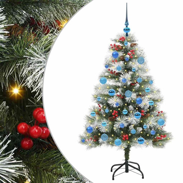 Tekojoulukuusi LED -nauhavalot Vihreä ja valkoinen 150 cm