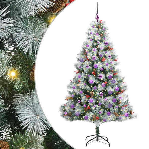Tekojoulukuusi LED -nauhavalot Vihreä ja valkoinen 180 cm