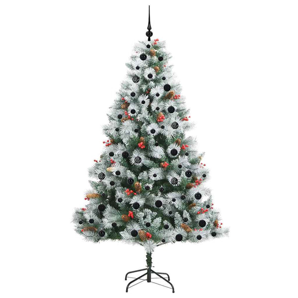 Tekojoulukuusi LED -nauhavalot Vihreä ja valkoinen 210 cm