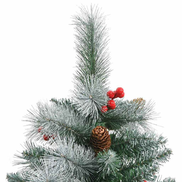 Tekojoulukuusi LED -nauhavalot Vihreä ja valkoinen 210 cm