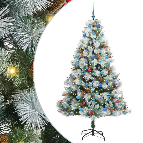 Tekojoulukuusi LED -nauhavalot Vihreä ja valkoinen 210 cm