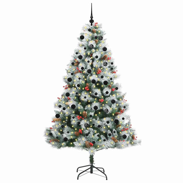 Tekojoulukuusi LED -nauhavalot Vihreä ja valkoinen 240 cm