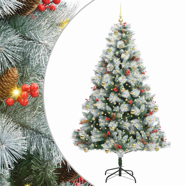 Tekojoulukuusi LED -nauhavalot Vihreä ja valkoinen 240 cm