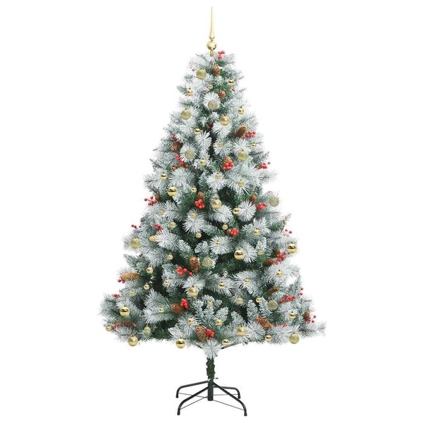 Tekojoulukuusi LED -nauhavalot Vihreä ja valkoinen 240 cm