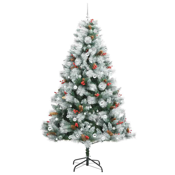 Tekojoulukuusi LED -nauhavalot Vihreä ja valkoinen 240 cm