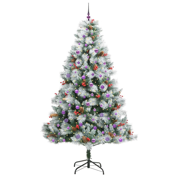 Tekojoulukuusi LED -nauhavalot Vihreä ja valkoinen 240 cm