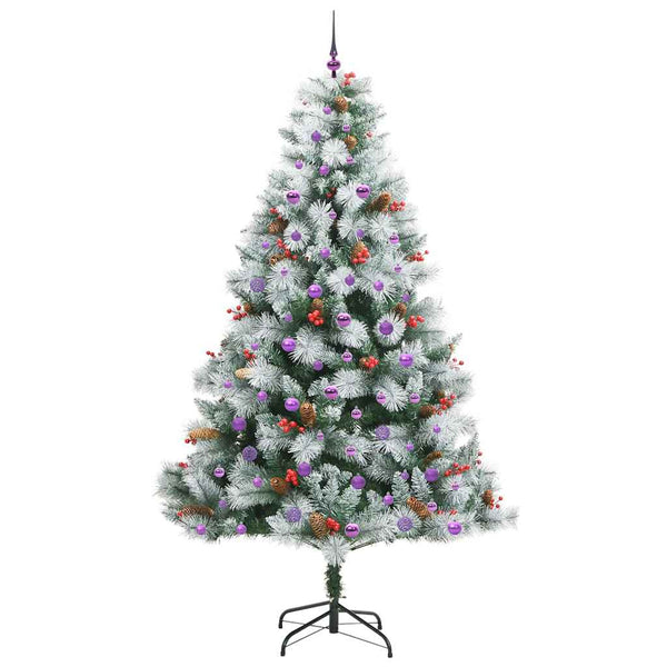 Tekojoulukuusi LED -nauhavalot Vihreä ja valkoinen 240 cm