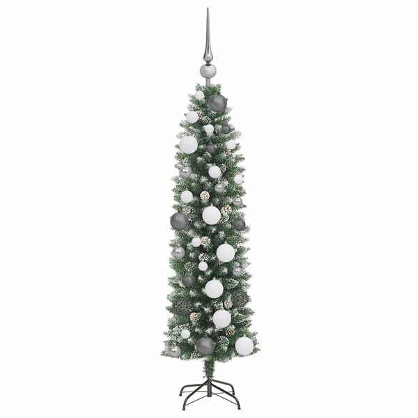 Tekopaksu joulupuu Vihreä ja valkoinen 120 cm