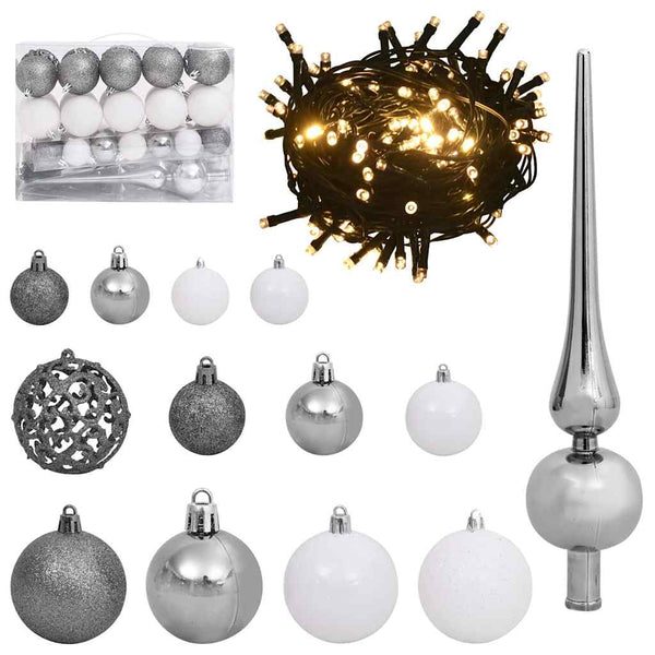 Tekopaksu joulupuu Vihreä ja valkoinen 120 cm