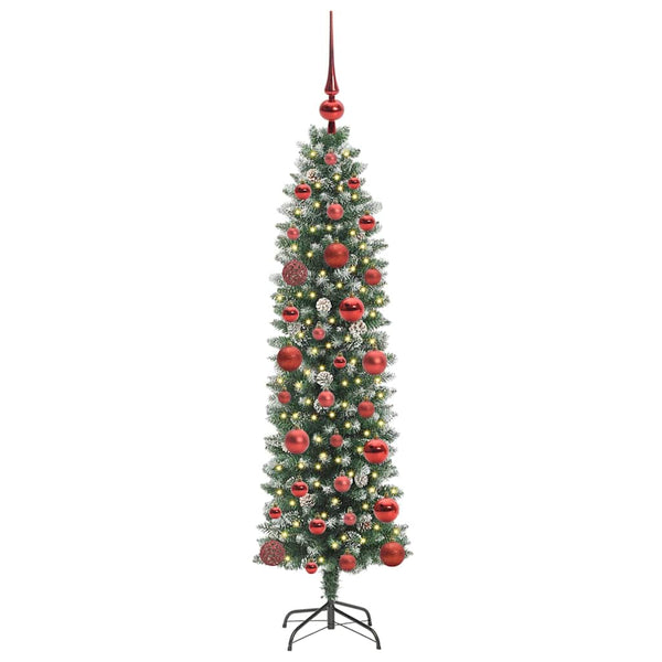 Tekopaksu joulupuu Vihreä ja valkoinen 120 cm
