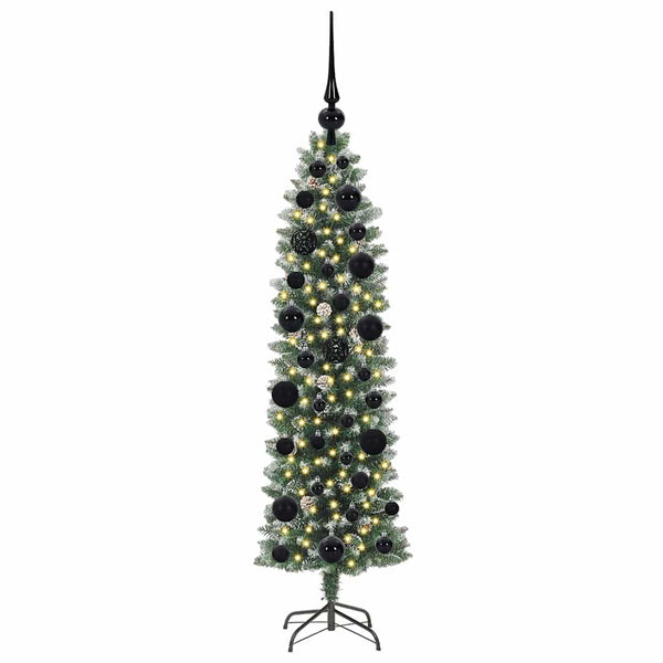 Tekopaksu joulupuu Vihreä ja valkoinen 120 cm