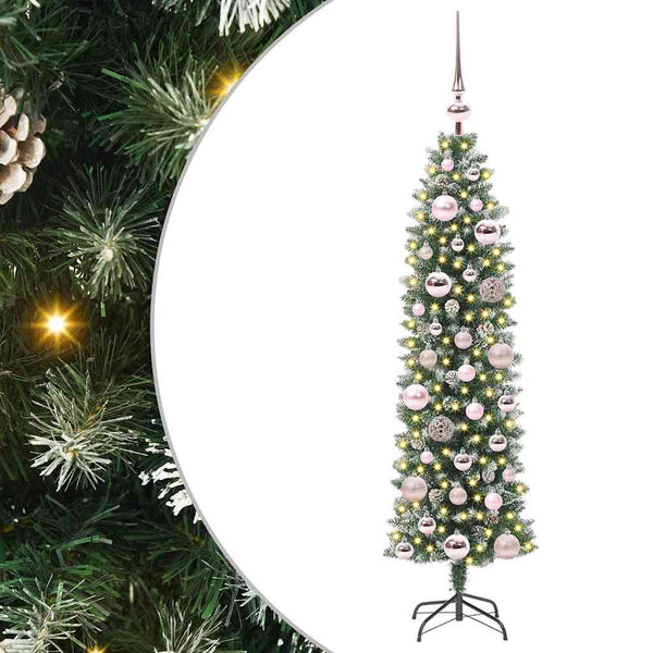 Tekopaksu joulupuu Vihreä ja valkoinen 120 cm