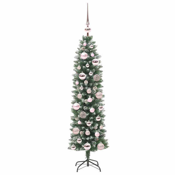 Tekopaksu joulupuu Vihreä ja valkoinen 120 cm