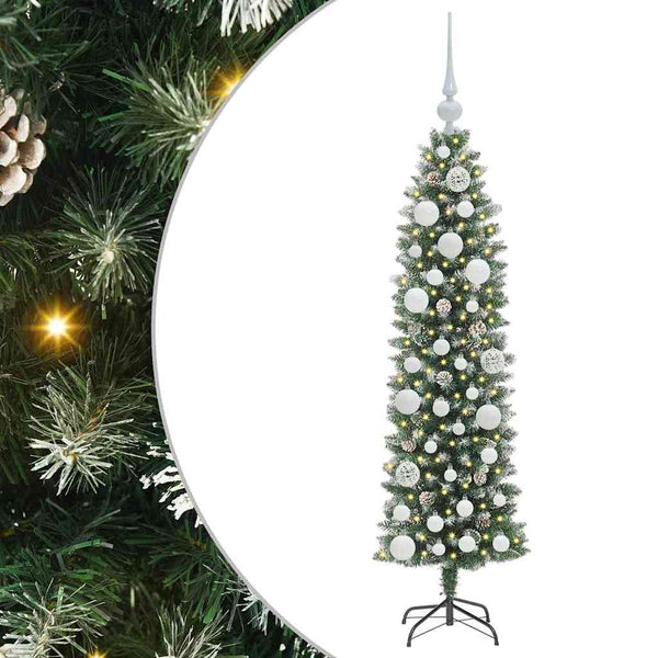 Tekopaksu joulupuu Vihreä ja valkoinen 120 cm