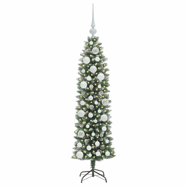 Tekopaksu joulupuu Vihreä ja valkoinen 120 cm