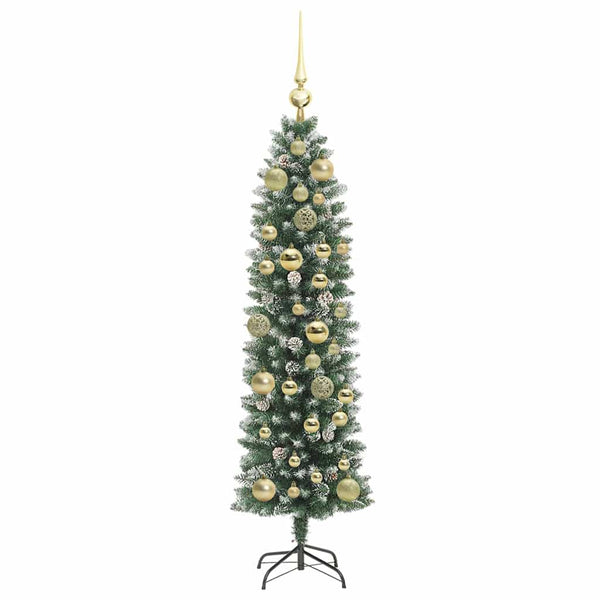Tekopaksu joulupuu Vihreä ja valkoinen 120 cm
