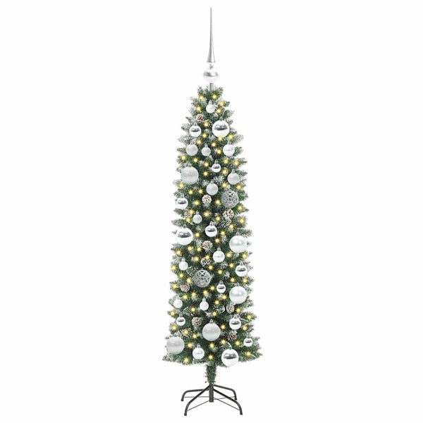 Tekopaksu joulupuu Vihreä ja valkoinen 120 cm