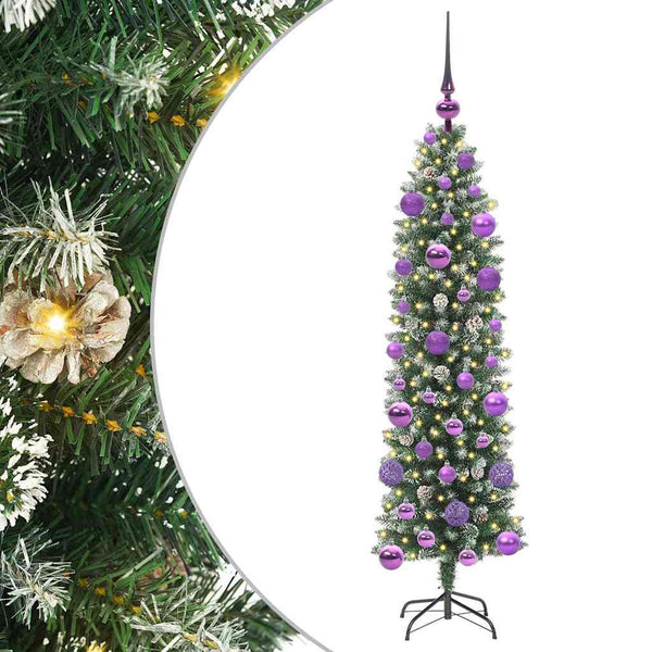Tekopaksu joulupuu Vihreä ja valkoinen 120 cm
