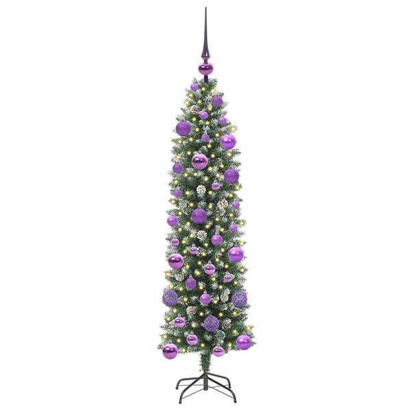 Tekopaksu joulupuu Vihreä ja valkoinen 120 cm