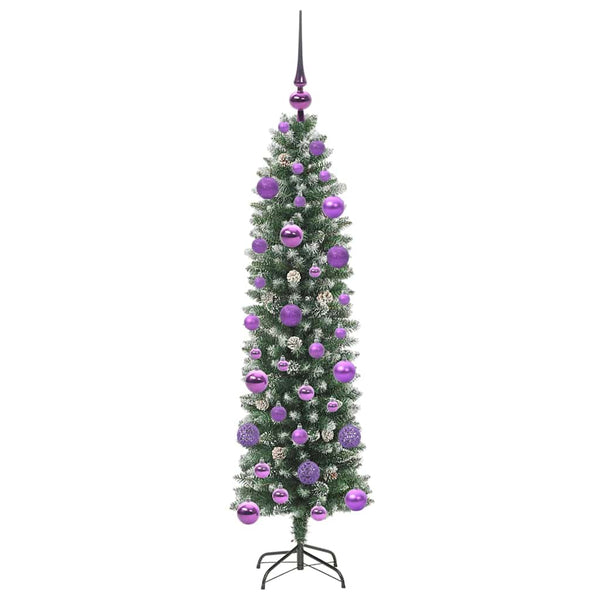 Tekopaksu joulupuu Vihreä ja valkoinen 120 cm