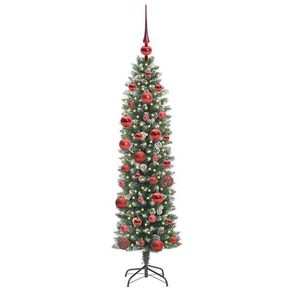 Tekopaksu joulupuu Vihreä ja valkoinen 150 cm
