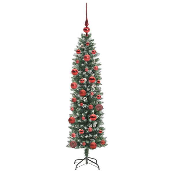 Tekopaksu joulupuu Vihreä ja valkoinen 150 cm