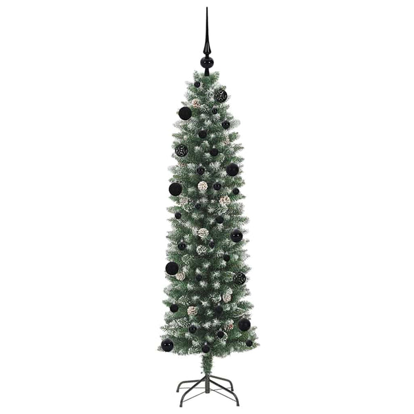 Tekopaksu joulupuu Vihreä ja valkoinen 150 cm