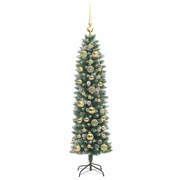 Tekopaksu joulupuu Vihreä ja valkoinen 150 cm
