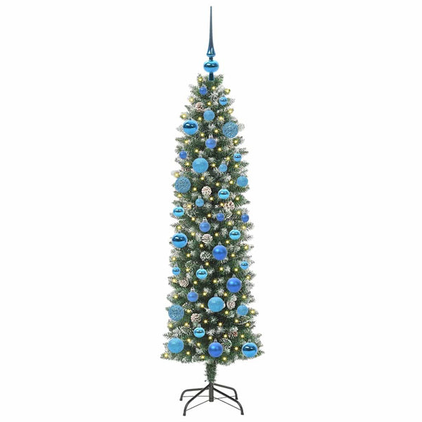 Tekopaksu joulupuu Vihreä ja valkoinen 150 cm