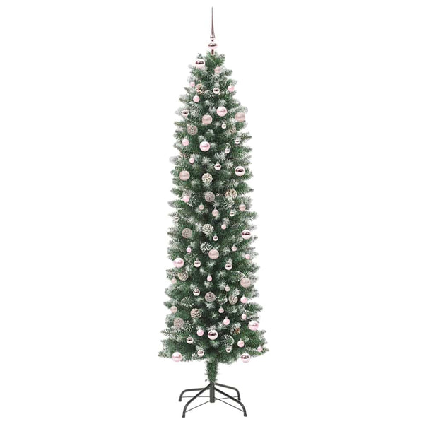 Tekopaksu joulupuu Vihreä ja valkoinen 240 cm