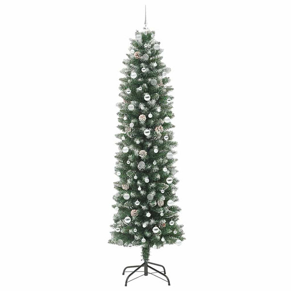 Tekopaksu joulupuu Vihreä ja valkoinen 240 cm