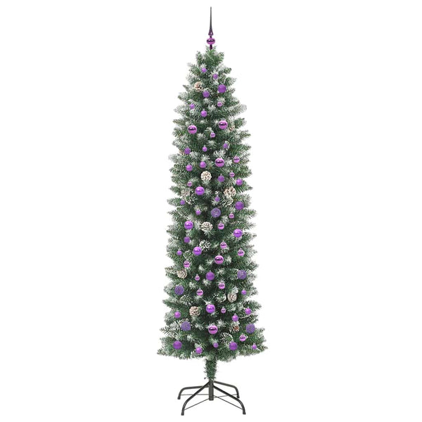 Tekopaksu joulupuu Vihreä ja valkoinen 240 cm