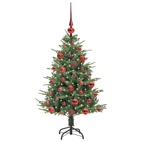 Tekoinen Esivalmistettu Joulukuusi Pallosetillä Vihreä 120 cm