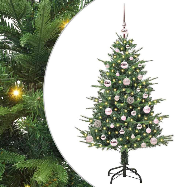 Tekoinen Esivalmistettu Joulukuusi Pallosetillä Vihreä 120 cm