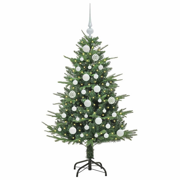 Tekoinen Esivalmistettu Joulukuusi Pallosetillä Vihreä 120 cm