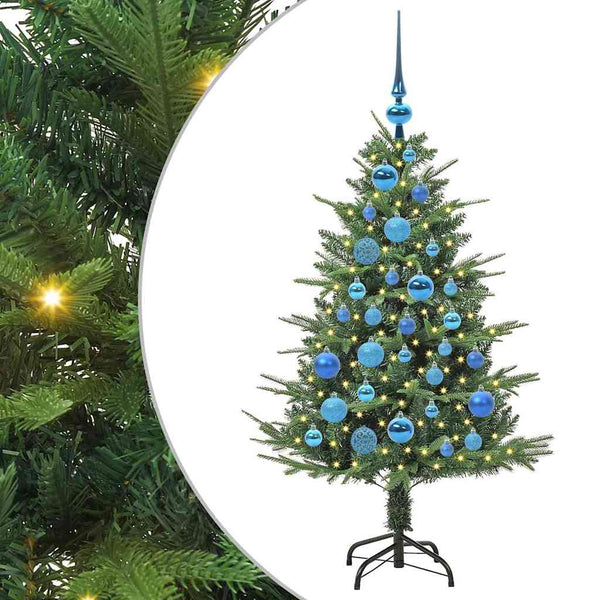 Tekoinen Esivalmistettu Joulukuusi Pallosetillä Vihreä 120 cm