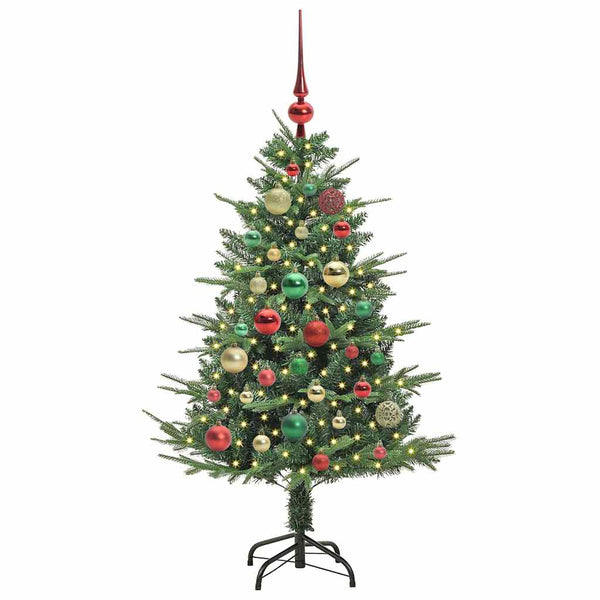 Tekoinen Esivalmistettu Joulukuusi Pallosetillä Vihreä 120 cm