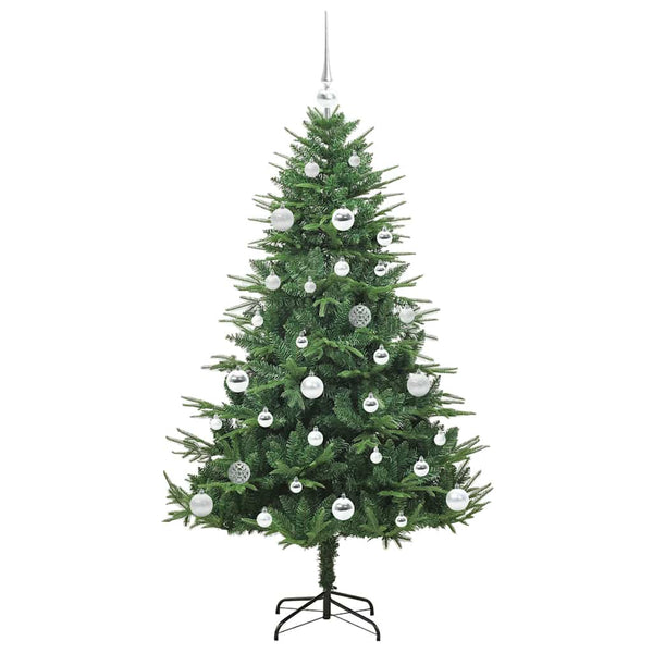 Tekoinen Esivalmistettu Joulukuusi Pallosetillä Vihreä 150 cm