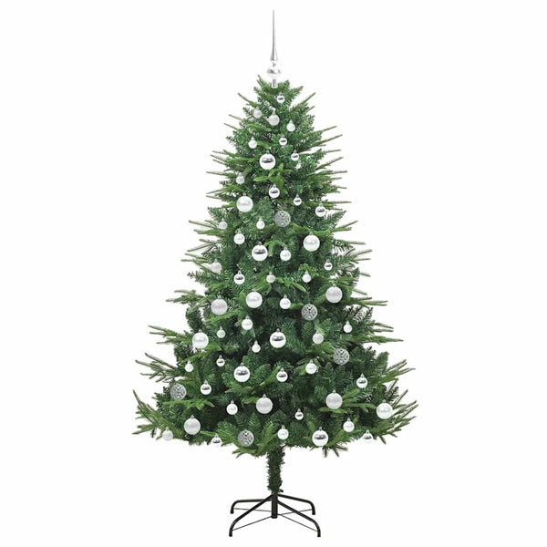 Tekoinen Esivalmistettu Joulukuusi Pallosetillä Vihreä 180 cm