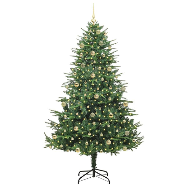 Tekoinen Esivalmistettu Joulukuusi Pallosetillä Vihreä 240 cm