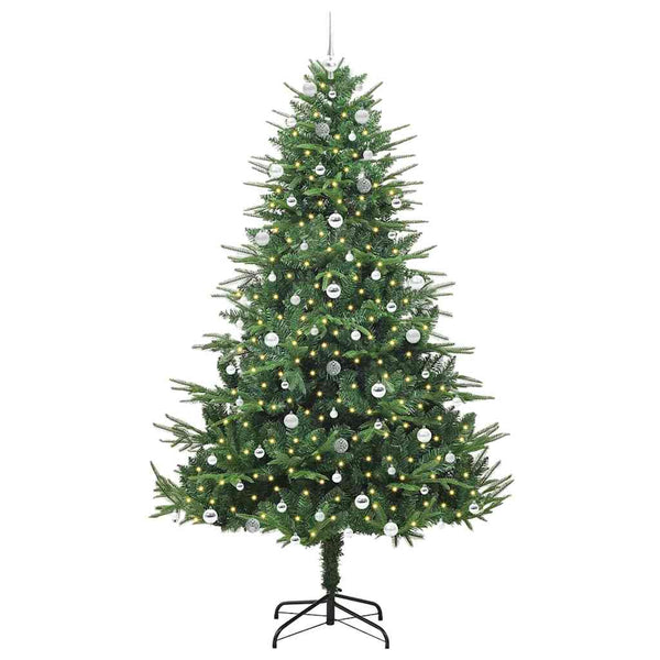 Tekoinen Esivalmistettu Joulukuusi Pallosetillä Vihreä 240 cm